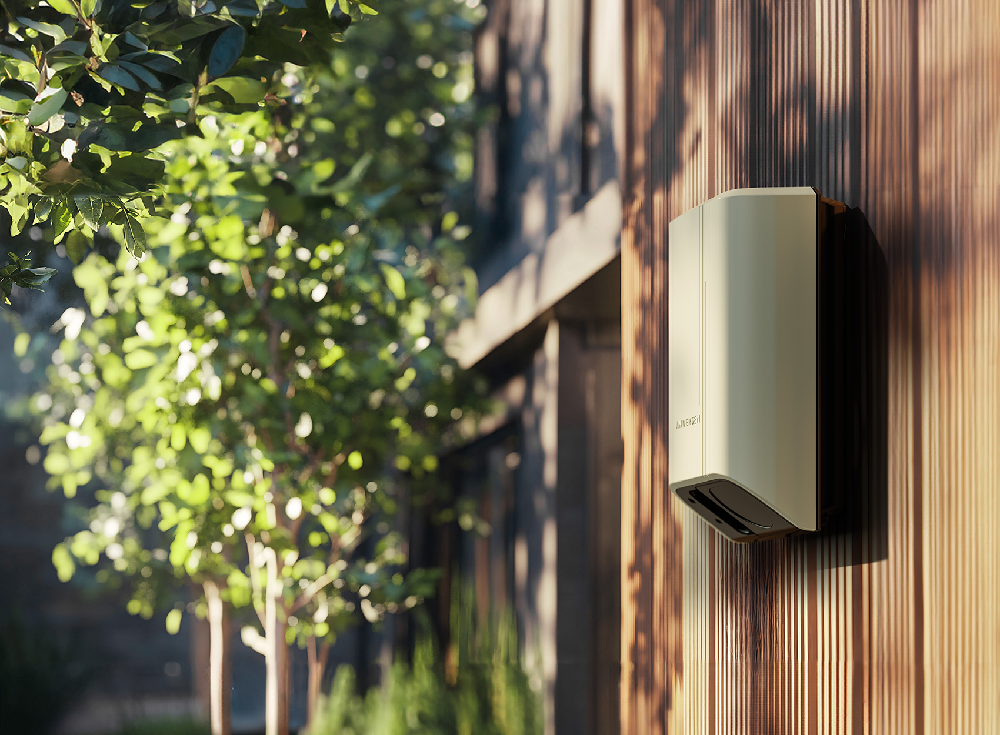 Angled view of Andersen Quartz EV charger with premium casing finish
